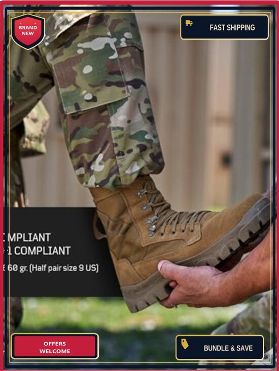 Men\'s Military Tactical Ankle Boots Suede Leather Lace-Up Waterproof main image 5